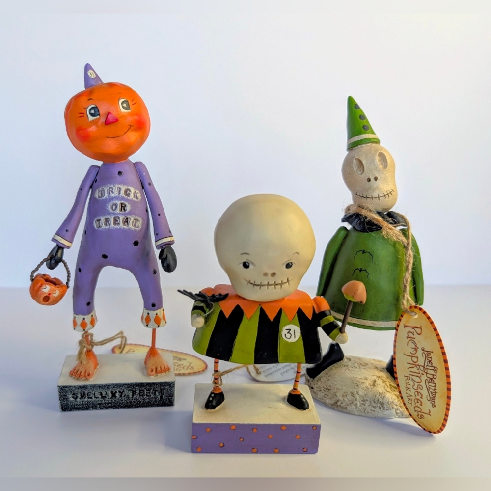 Janell Berryman Pumpkin Seeds Folk Art Vintage